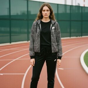 Nike Black & White Running Jacket